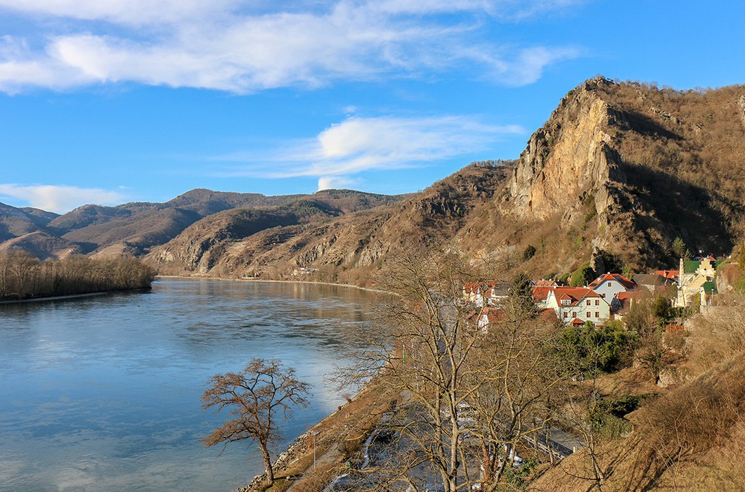 Durnstein, panorama na Dunaj